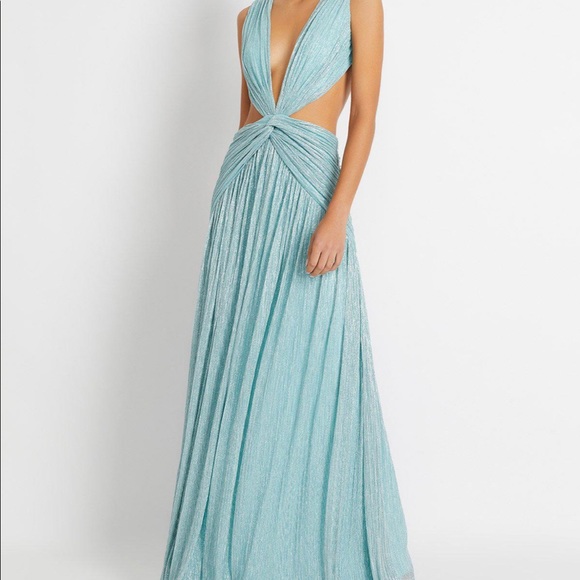 Patbo Lurex Sleeveless Gown in Seafoam - Picture 1 of 4